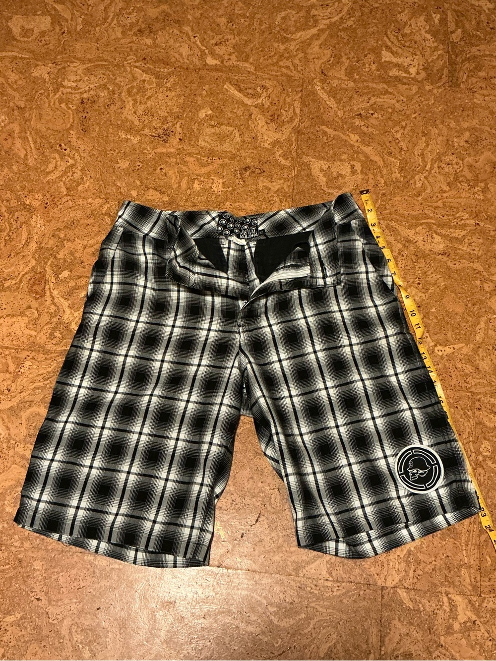 Y2K Metal Mulisha Checkered Shorts
